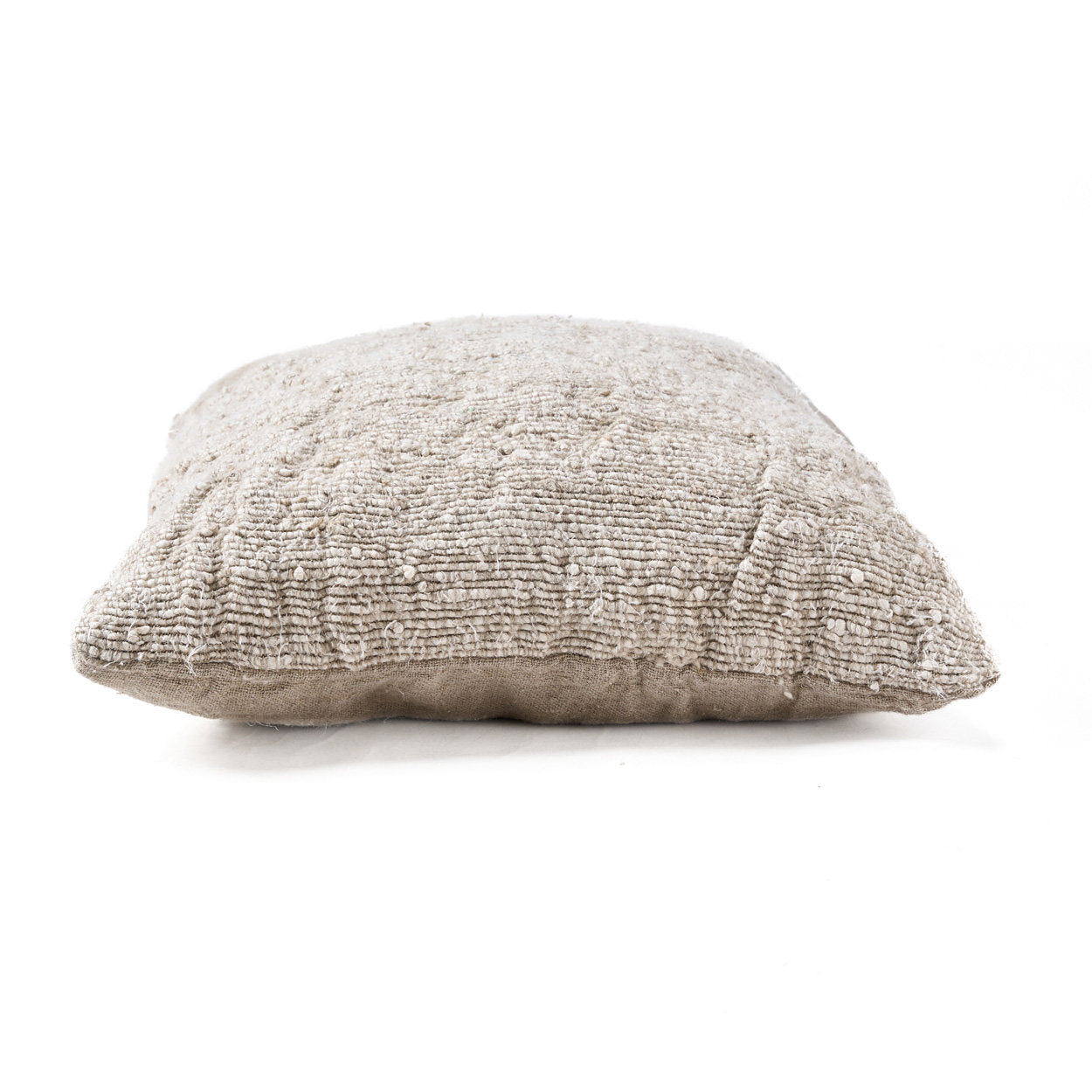 Handmade natural linen cushion cover 50x50, featuring a hidden zipper for easy use and care.