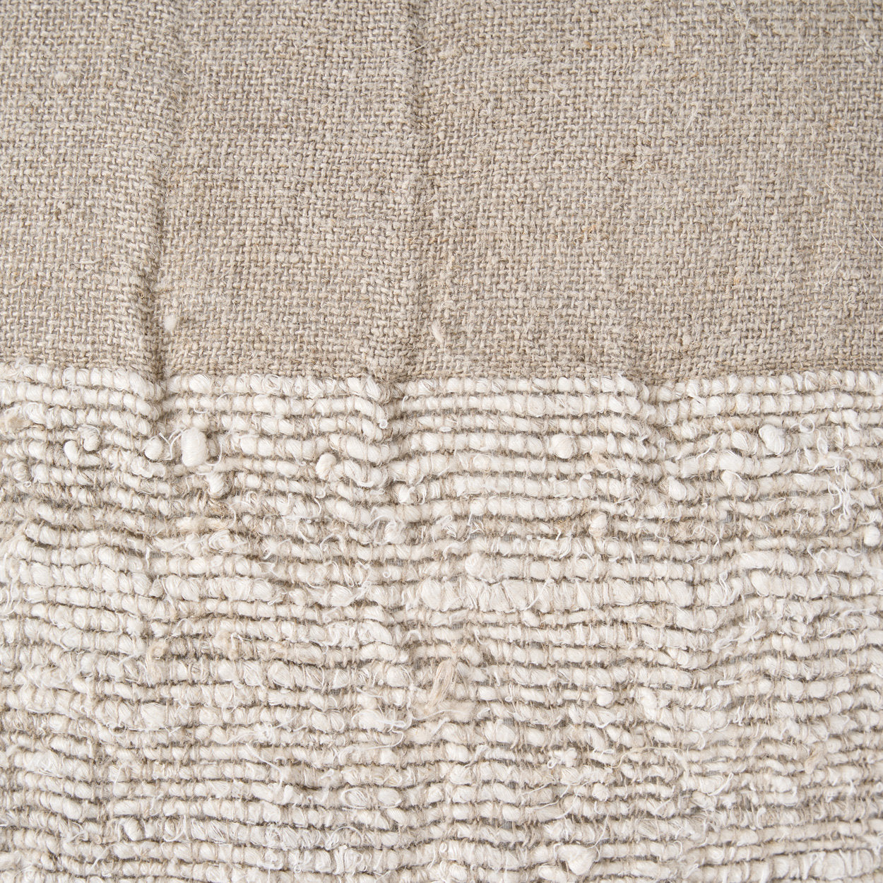 Durable linen pillow cover in natural tone, breathable and eco-friendly with a smooth zipper finish.