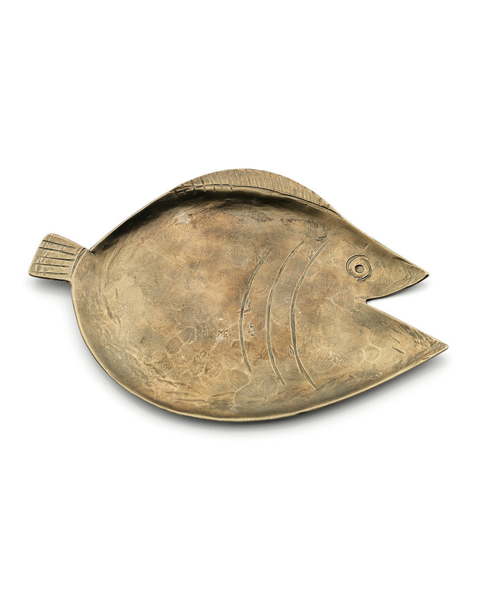 Solid brass large serving tray with minimal silhouette, combining functionality and decorative elegance.