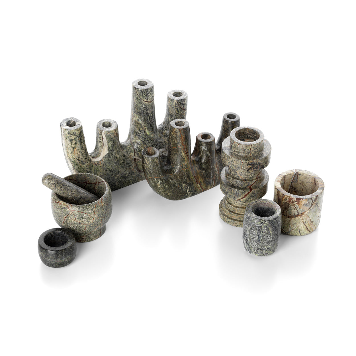 the-bidasar-marble-totemic-candle-holder-green