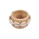 De Rattan Shell Servetring - Natuurwit