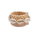 De Rattan Shell Servetring - Natuurwit