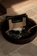 The Riviera Noir Clutch - Natural Black