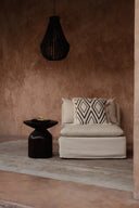 The Sahara Diamond Cushion Cover - Natural Black