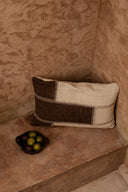 La Federa per Cuscini Cocoa Patchwork - Marrone Naturale