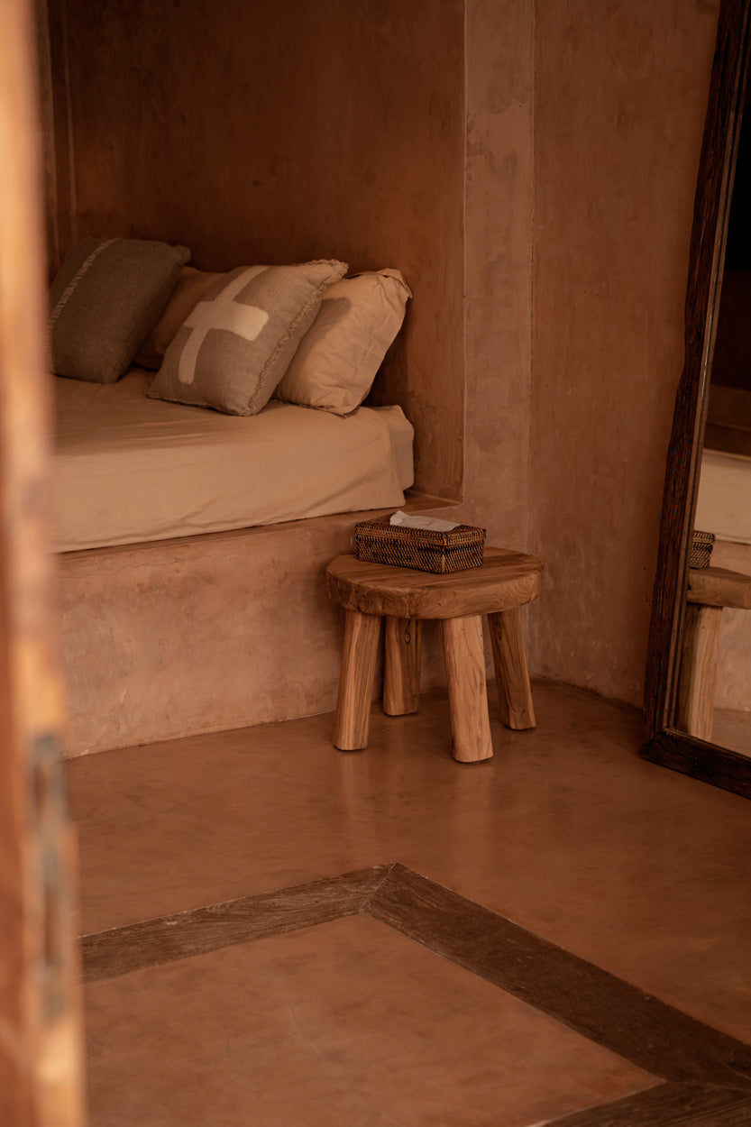 De Ivory Cross Kussensloop - Natuurlijke Wit - 50x50