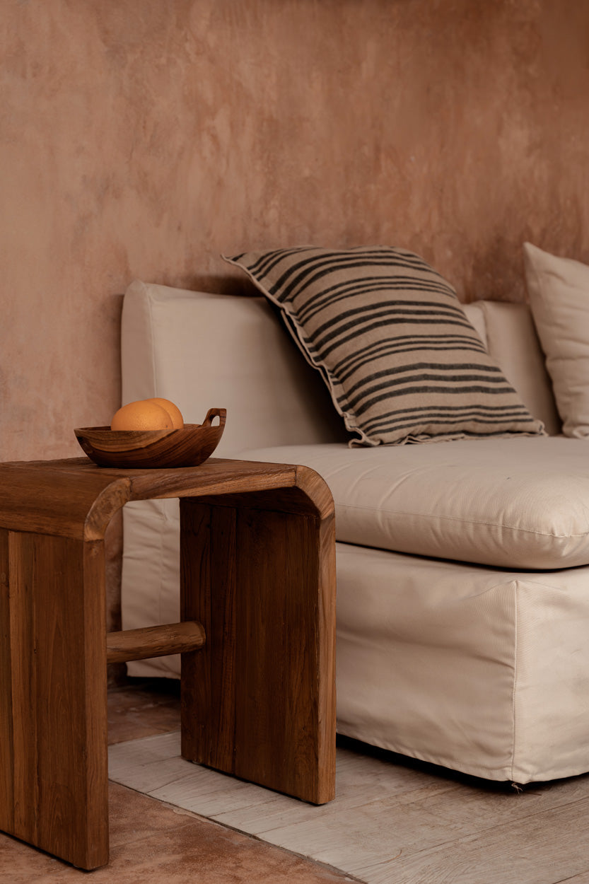 La Funda de Cojín Nordic Stripe - Negro Natural - 50x50