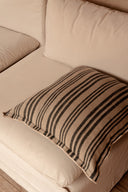 Der Nordic Stripe Kissenbezug - Natur Schwarz - 50x50