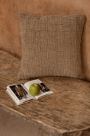 La Funda de Cojín Linen Damier - Natural