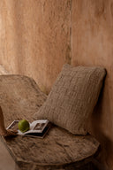 La Funda de Cojín Linen Damier - Natural