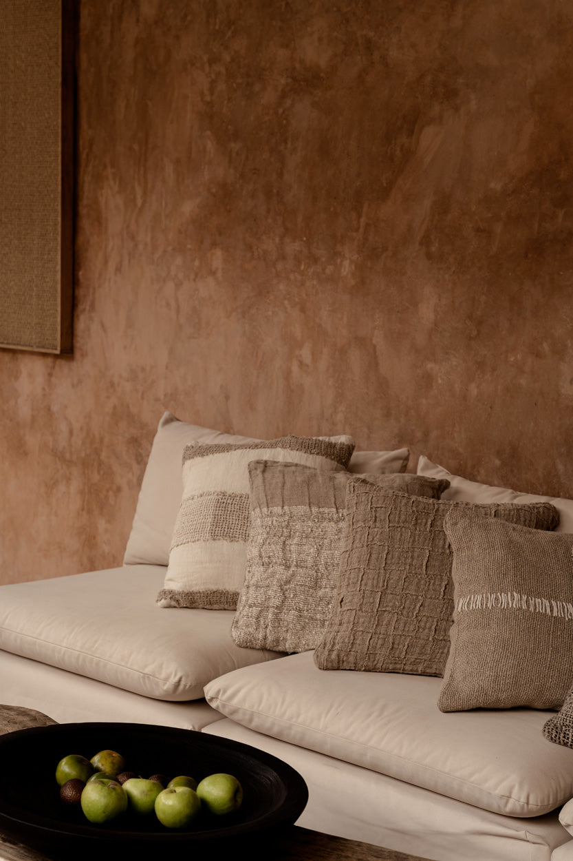 La Funda de Cojín Linen Threads - Natural