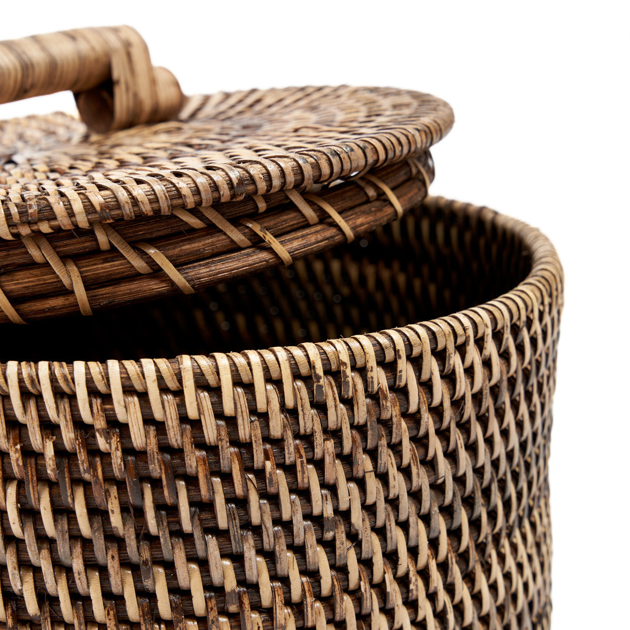 La Cesta De Ratán Baja - Marrón Natural