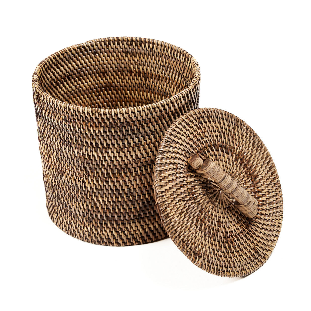 La Cesta De Ratán Baja - Marrón Natural