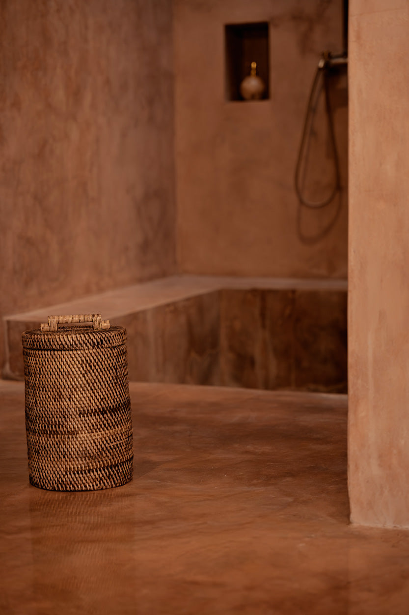 The Rattan Bin High - Natural Brown