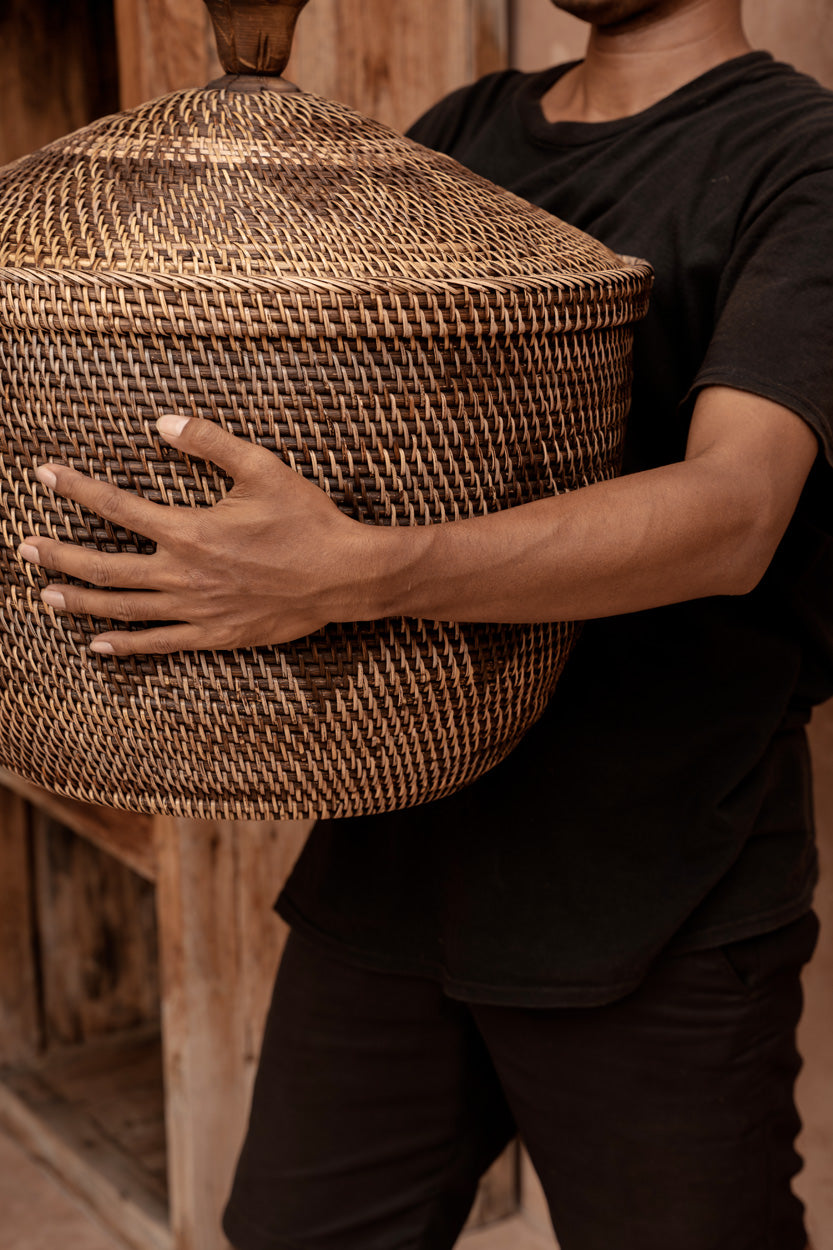 Le Panier de Rangement Crown - Brun Naturel