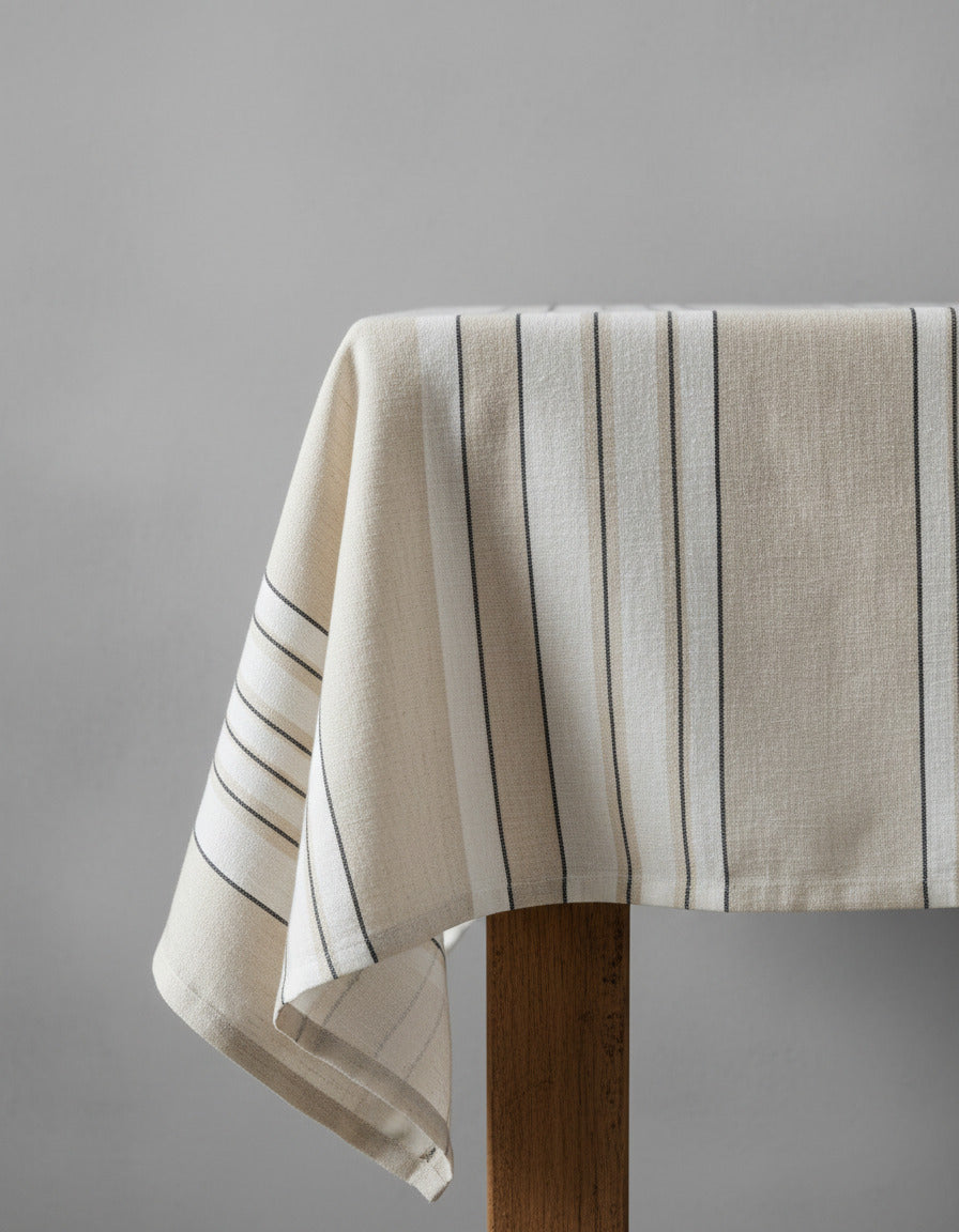 La Tovaglia Provence - Nero Bianco Naturale - 150x250