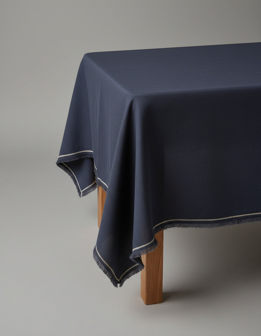 The Tuscany Tablecloth - Black Natural - 150x300