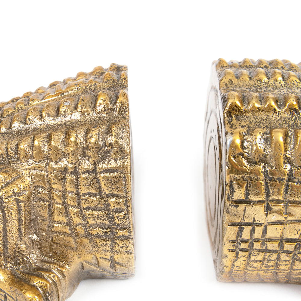 Krokodil-Buchstützen - Messing