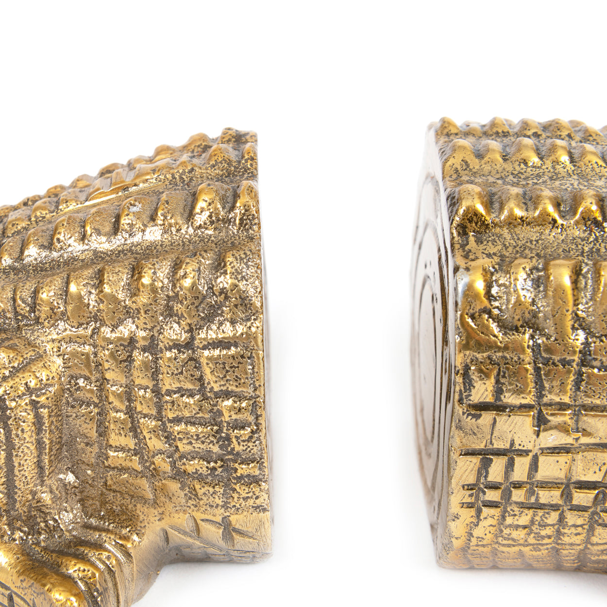 Krokodil-Buchstützen - Messing