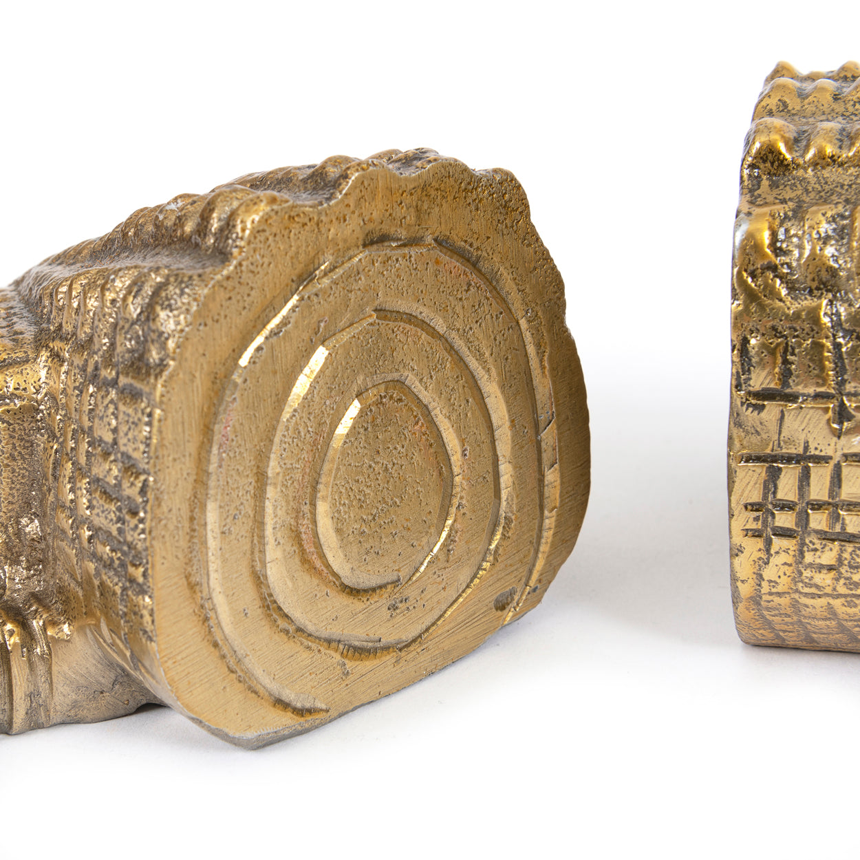 Krokodil-Buchstützen - Messing