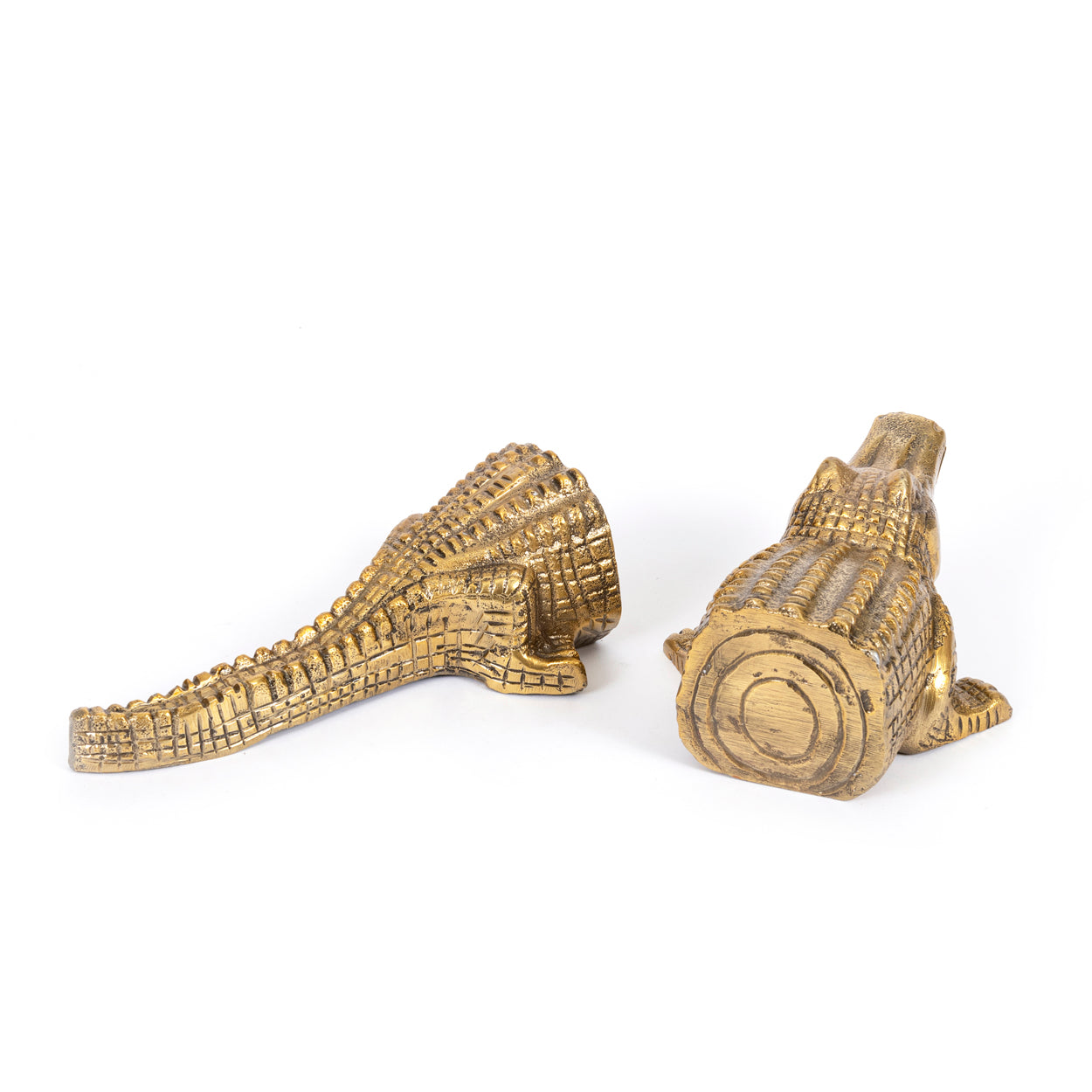 Krokodil-Buchstützen - Messing