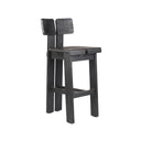 Unique black teak wood bar stool for outdoor or kitchen