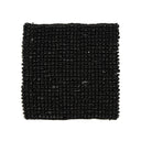 Beaded drink coaster in  black color with shiny finish, a perfect match for casual and formal spaces.