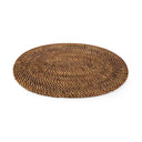 Oval rattan placemat with handwoven process for stylish table settings