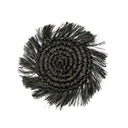 The Fringe Raffia Coaster - Black