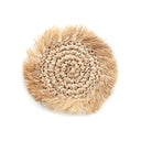 Der Fringe Raffia Untersetzer - Natur