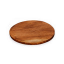 Wooden coaster handcrafted from teak wood, perfect for stylishly protecting tables from drinks.