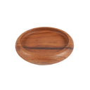 Handcrafted teak coaster with smooth surface, perfect for protecting tables while adding a touch of luxury.