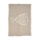 The Linen Fish Kitchen Towel - Natural White - 50x70