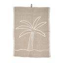Le Torchons Palm Tree En Lin - Blanc Naturel - 50x70