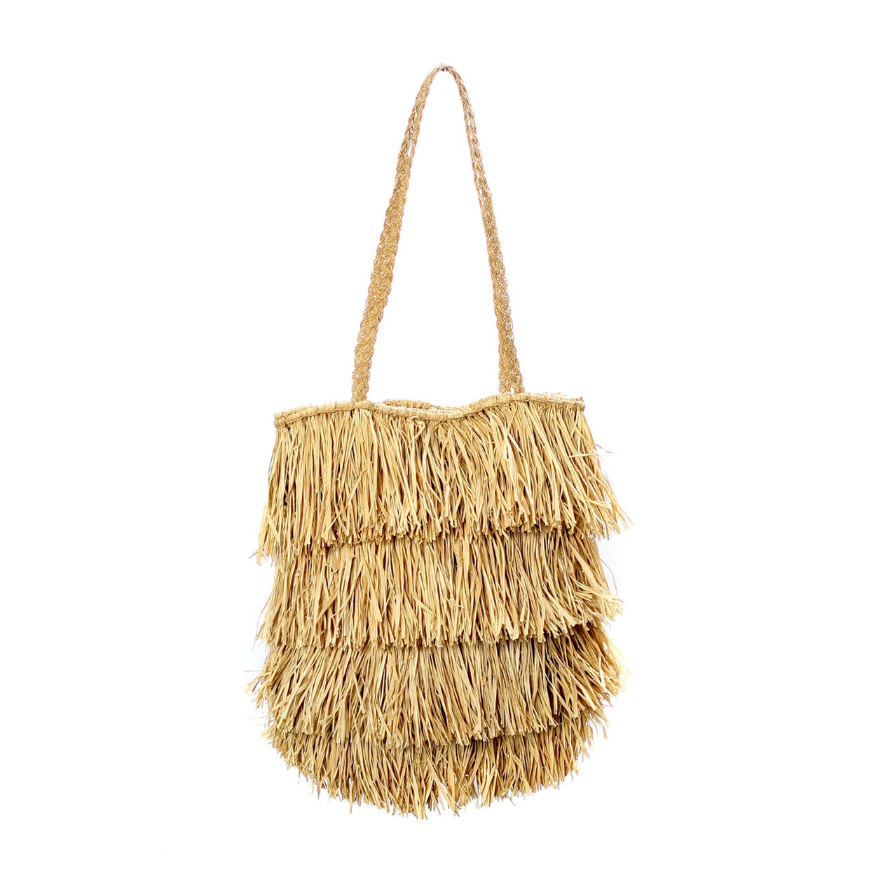 La Borsa Tote In Rafia Bahamas - Naturale