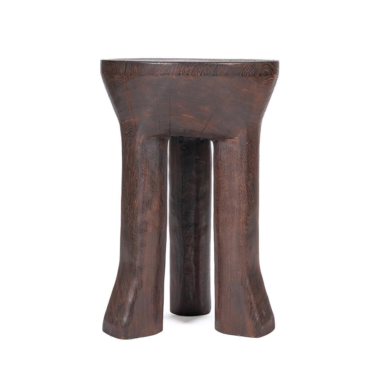 Der Java Tripod Beistelltisch - Dunkles Walnussholz