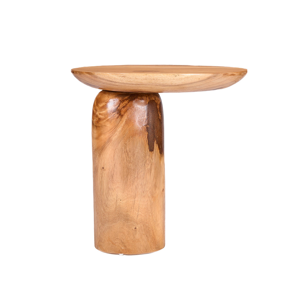 The Mango Drum Side Table - Natural