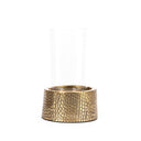 Der Croco Kerzenhalter Mit Glas - Messing - M