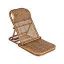 The Rattan Floor Lounger - Dark Walnut