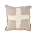 La Housse de Coussin Ivory Cross - Blanc Naturel - 50x50