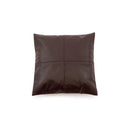 La Funda de Cojín de Cuero de Cuatro Paneles - Chocolate - 40x40