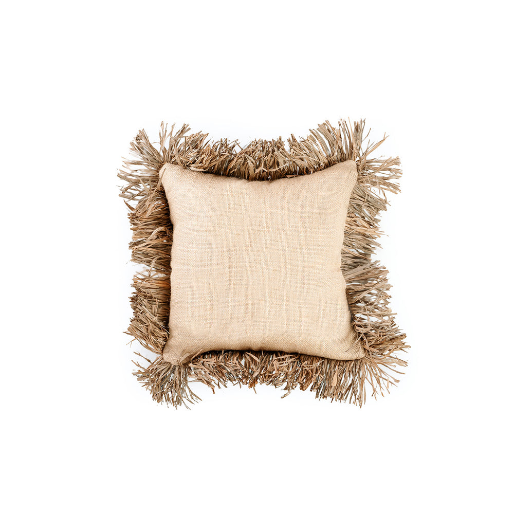 La Funda De Cojín Jute Bonita - Natural - 40x40