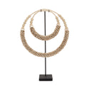 Collar Doble Conchas Sobre Soporte - Natural