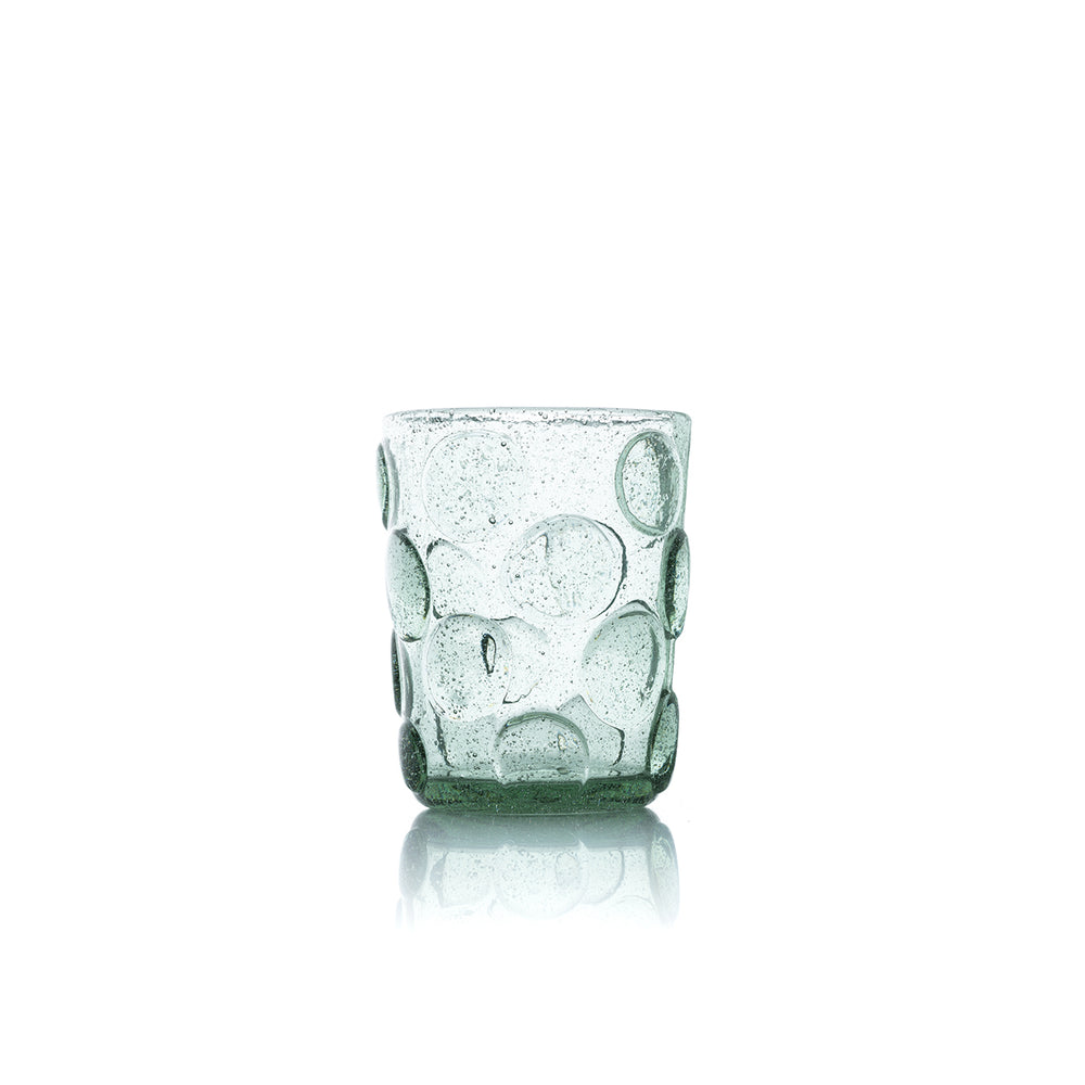 The Frosted Dot Water Glass - Aqua