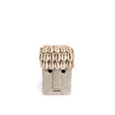 Grey sandstone figurine handcrafted for decorative use, perfect for adding cultural depth to home interiors.