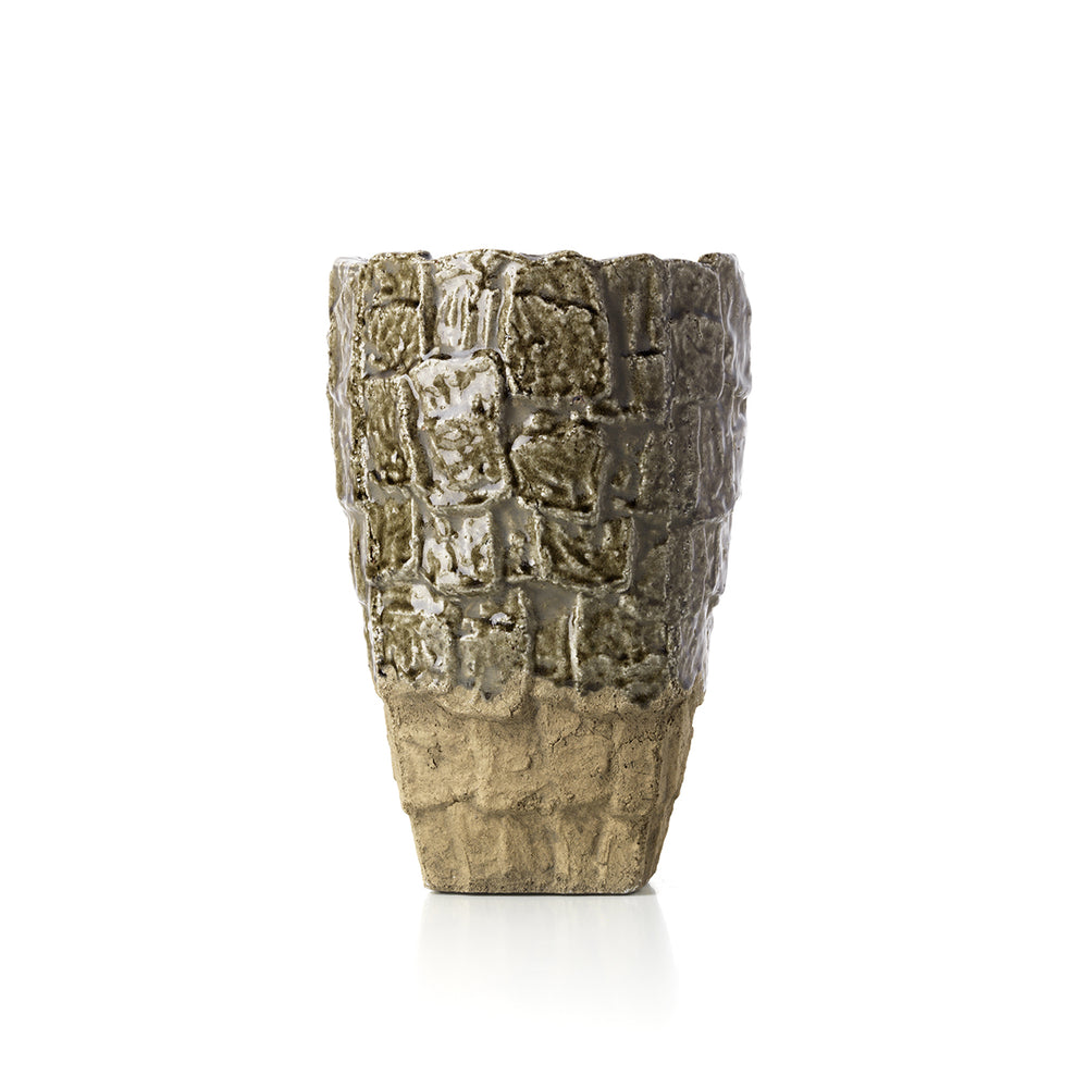 The Rock Texture Vase - Grey Stone - L