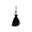 De Cowrie Tassel Sleutelhanger - Zwart