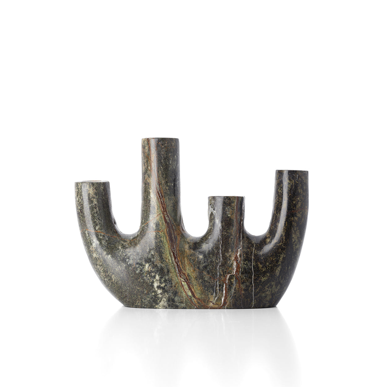 Die Bidasar Marmorvase - Grün - Niedrig