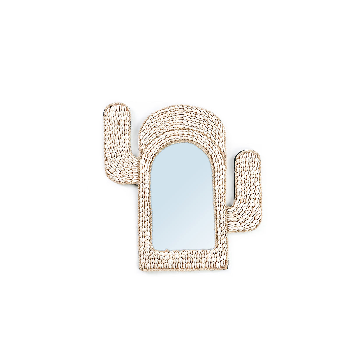 The Cactus Shell Mirror - White
