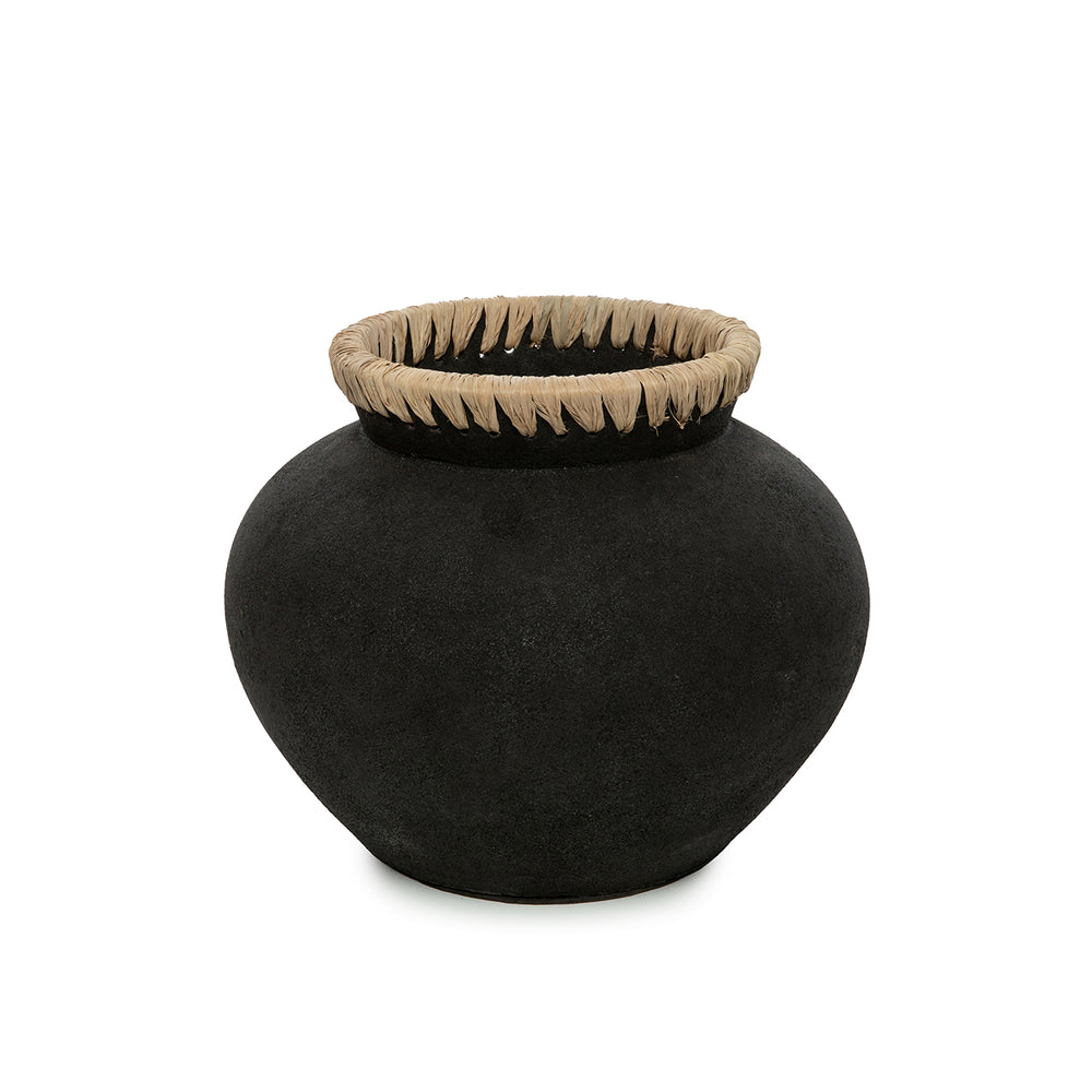 Die Styly Vase - Schwarz Natur - M